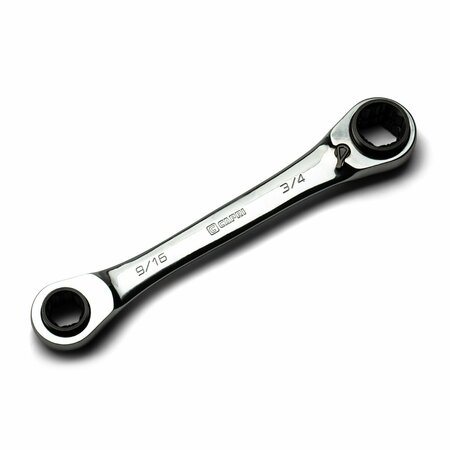 CAPRI TOOLS 4-in-1 120-Tooth Box End Reversible Ratcheting Wrench, 9/16, 5/8, 11/16, 3/4 in., SAE CP11883